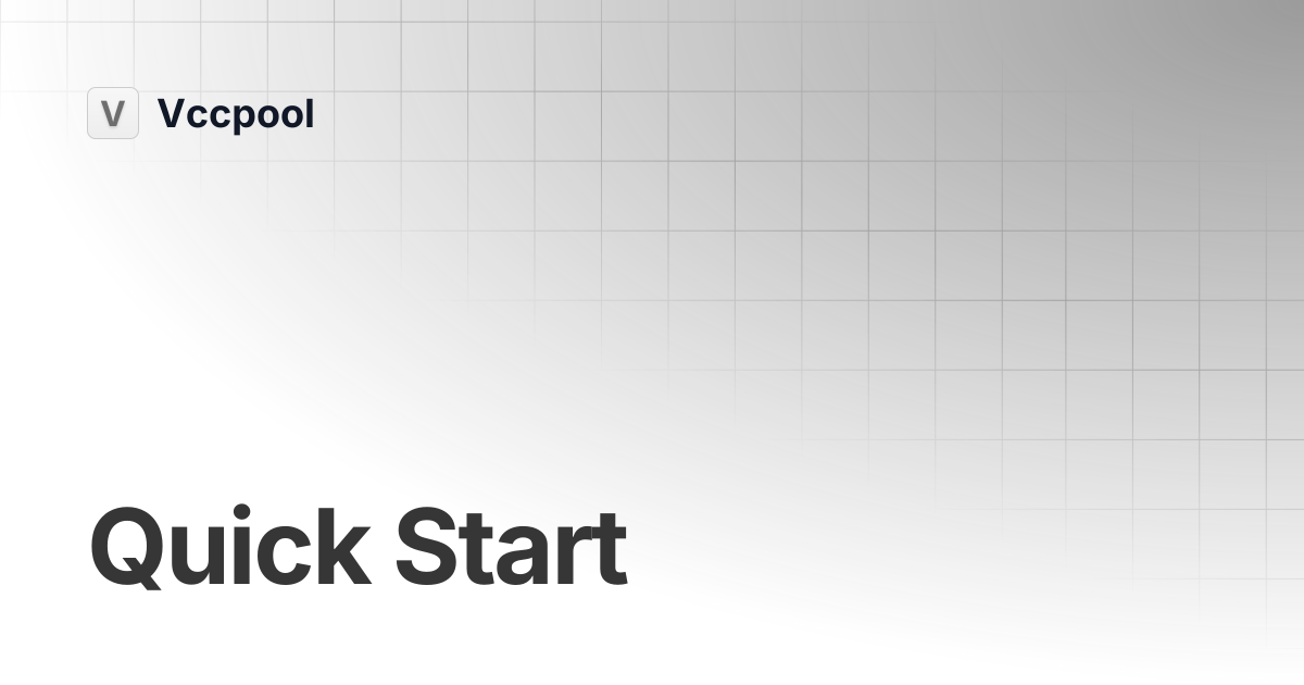 Quick start vccpool